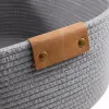 Grey woven storage basket, large-capacity household storage basket, living room and bedroom organizing basket Application Scenario